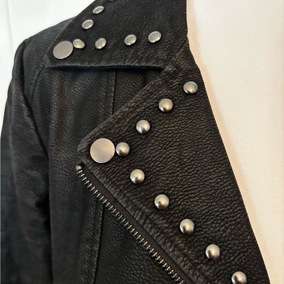 BP Black Studded Leather Jacket - Picture 4 of 8